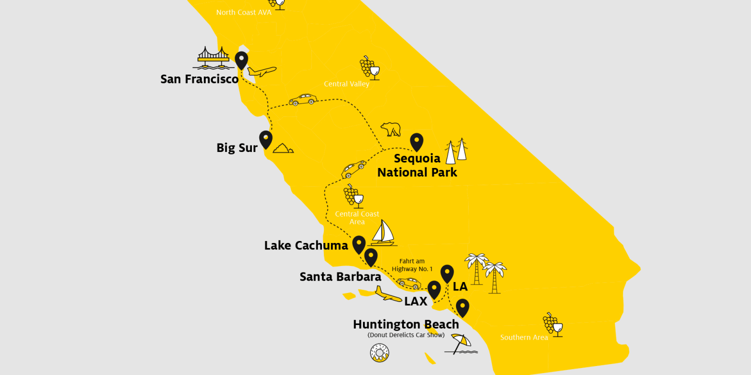 Mit dem Mietwagen durch Kalifornien